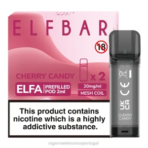 cigarro eletrônico vape RB64338 doce de cereja ELFBAR Elfa vagem pré-cheia – 2ml – 20mg (2 embalagens)