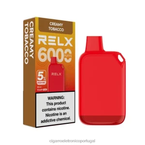 Cigarro Eletrônico Vape – tabaco cremoso RELX Crush Pocket 6000 5% de alta frequência NL26828