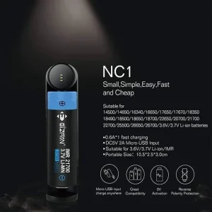 Eizfan - NC1 (Carregador 1 Slot/1 Bateria)