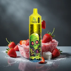 Fumot RandM Tornado 30000 Puffs 30mL 5% Morango Gelo LED 600mAh Recarregável