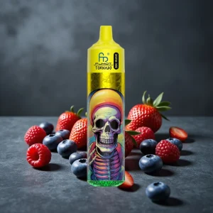 Fumot RandM Tornado 30000 Puffs 30mL Morango Mirtilo Framboesa LED 600mAh
