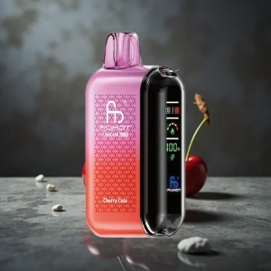 Fumot Tornado 20000 Puffs Dual Mesh Coil 20ml Bateria Recarregável Display Inteligente Cereja-Cola