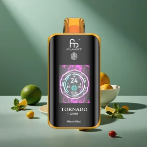 Fumot Tornado 25000 Puffs HD Screen 20ml Miami Mint Recarregável USB-C