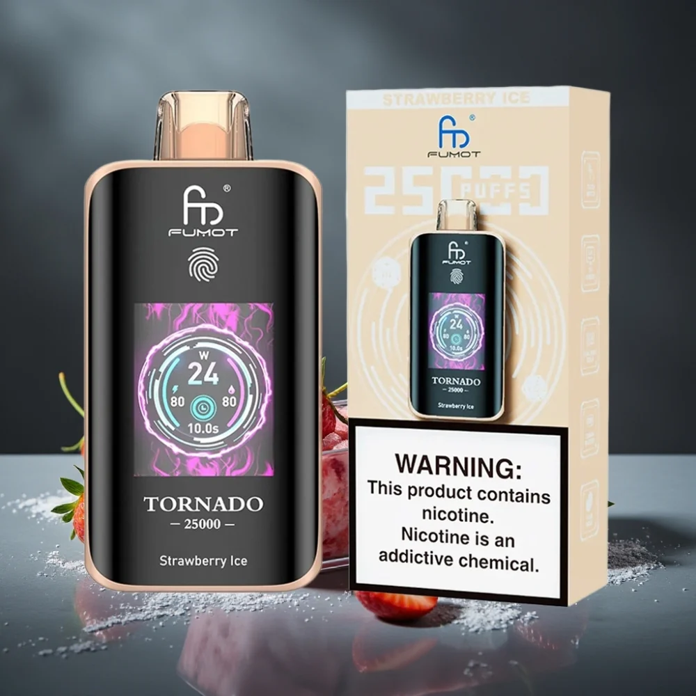 Fumot Tornado 25000 Puffs HD Screen 700mAh Morango Gelo - Image 2