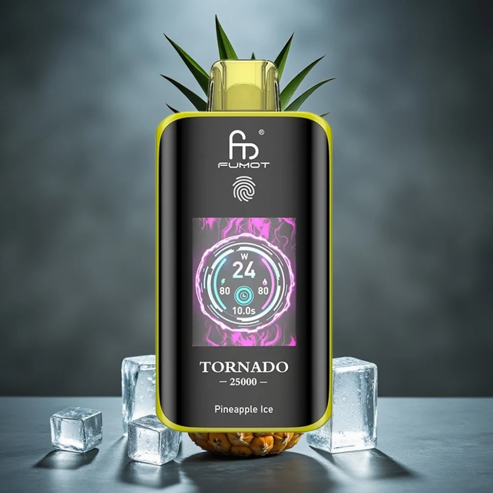 Fumot Tornado 25000 Puffs HD Screen 700mAh Recarregável 20ml Abacaxi Gelo