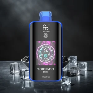 Fumot Tornado 25000 Puffs HD Screen 700mAh Recarregável Gelo Negro