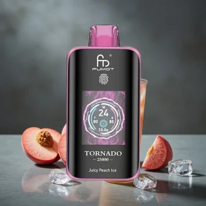 Fumot Tornado 25000 Puffs Tela HD Bateria 700mAh Recarregável Pêssego Gelado