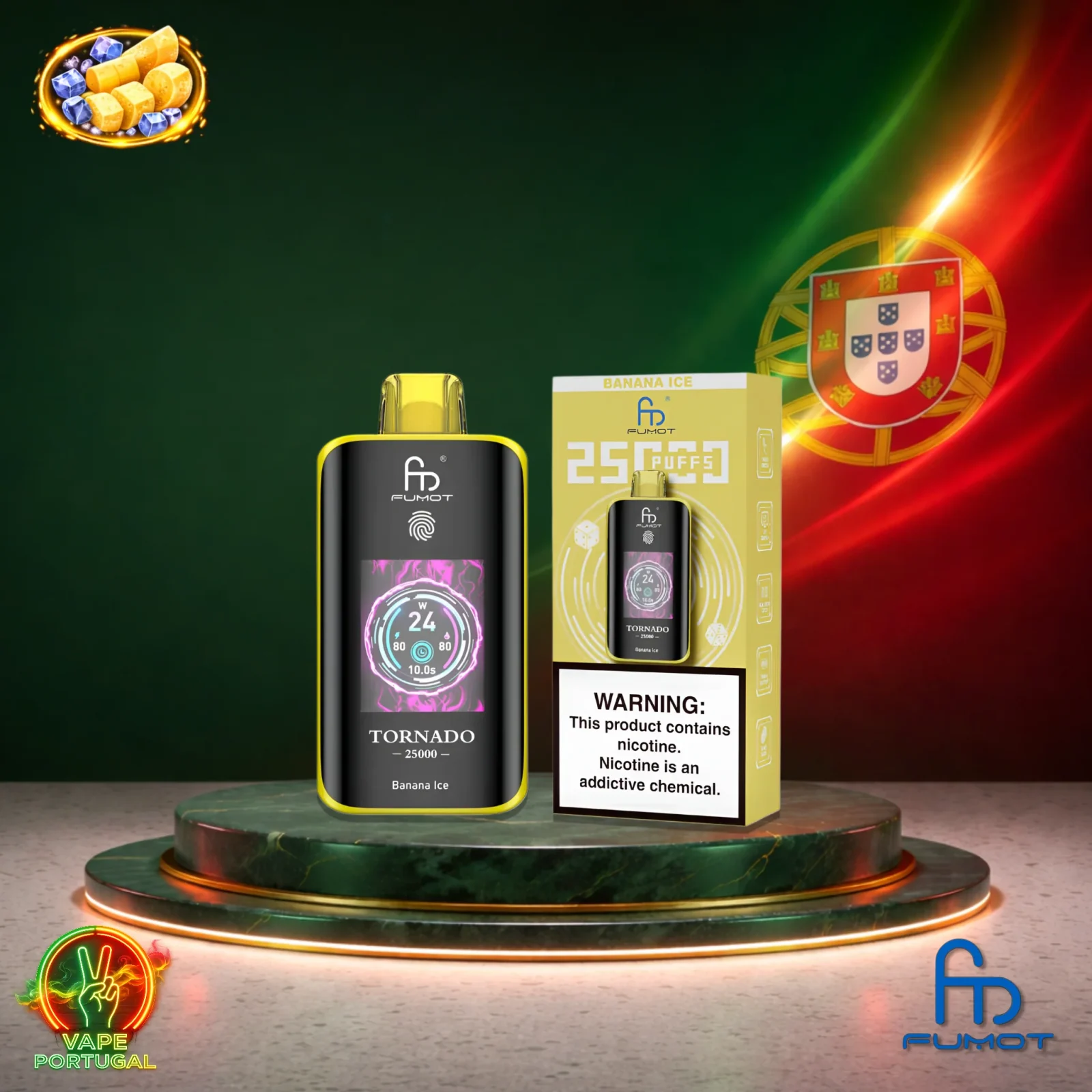 Fumot Tornado 25K Puffs | Vape Descartável Portugal 2% Nicotina