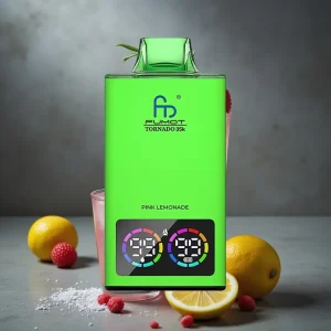 Fumot Tornado 35K com Bobina Dupla Mesh, Luzes RGB, 15ml de E-juice, Sabor Limonada Rosa
