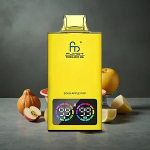 Fumot Tornado 35K Disposable Vape 35000 Puffs Maçã Verde Ácida Dual Mesh Coil RGB USB-C