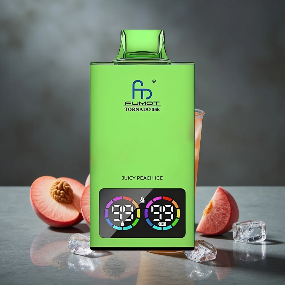 Fumot Tornado 35K Disposable Vape Pêsugo Gelado Suculento 15ml RGB Dual Mesh 700mAh USB-C