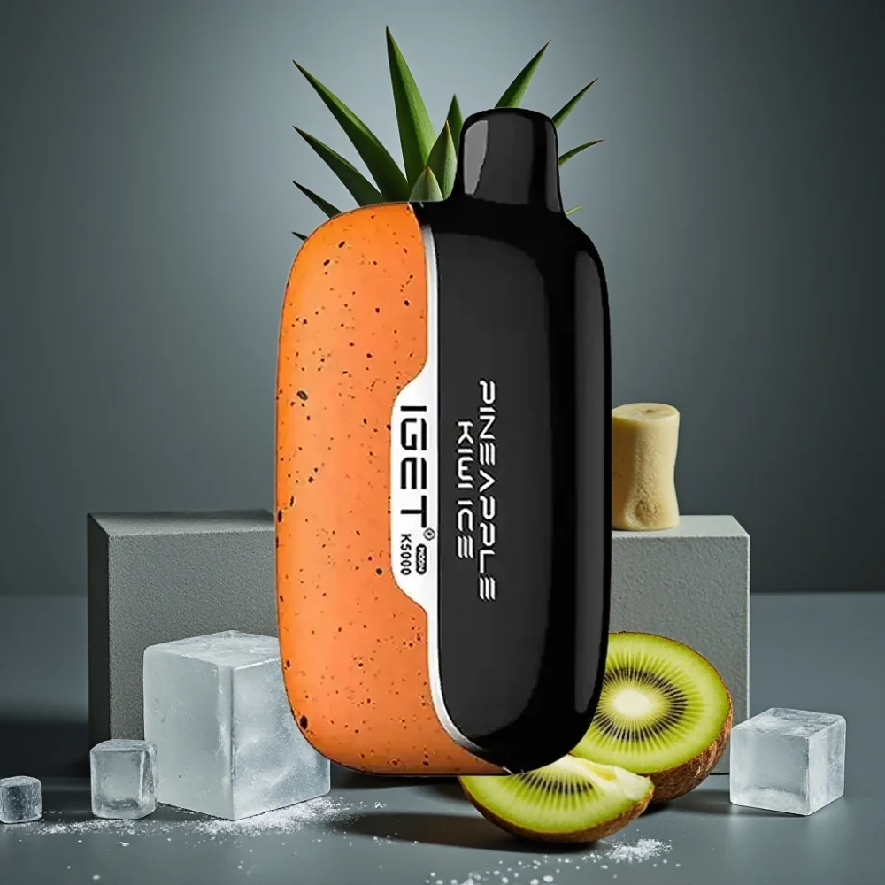 IGET Moon K5000 Puffs Disposable Vape Abacaxi Kiwi Gelo PC Mesh Coil 1.35 Ohm 81.5g