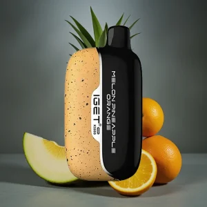IGET Moon K5000 Puffs Disposable Vape Melão Abacaxi Laranja 81.5g PC 1.35 Ohm 49.5×25.3×99.4mm