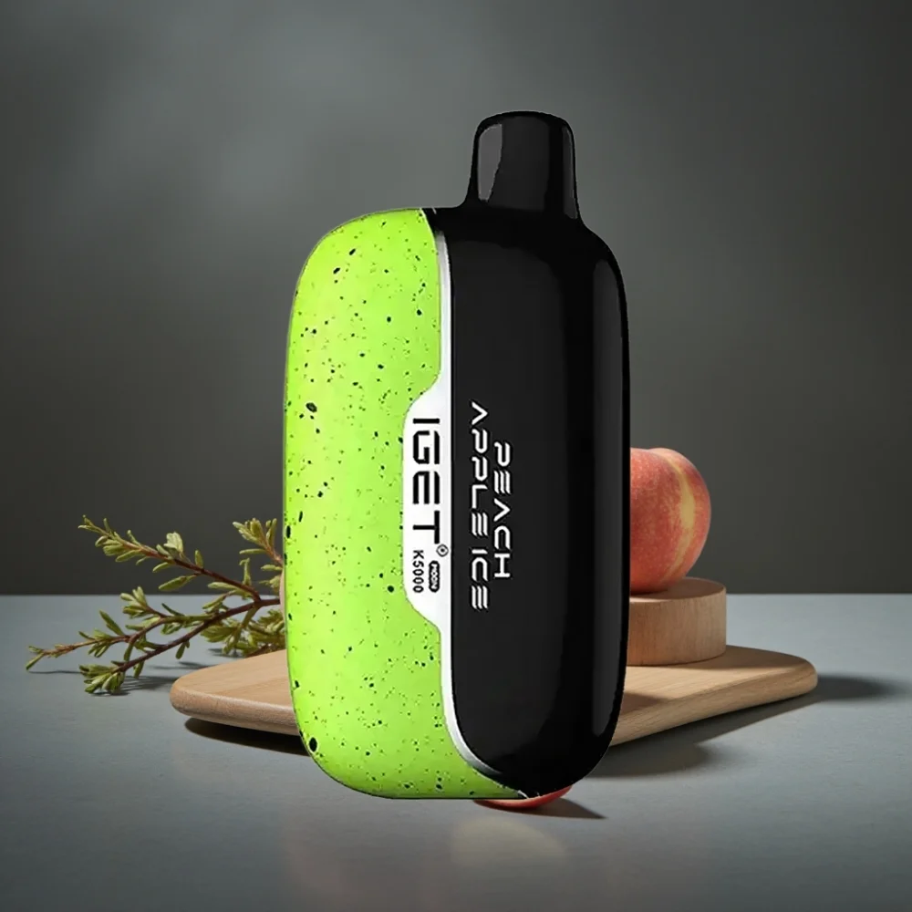 IGET Moon K5000 Puffs Disposable Vape Pêssego Maçã 81.5g 1.35 Ohm Mesh