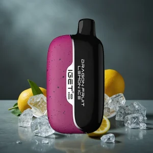 IGET Moon K5000 Puffs Dragon Fruit Lemon Ice 81.5g PC 1.35 Ohm Mesh Coil 49.5×25.3×99.4mm