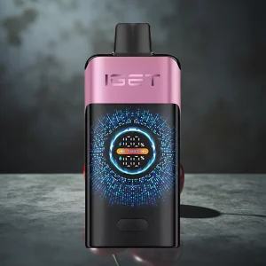 IGET ONE 12000 Puffs Disposable Vape Monster Cereja com Tela Colorida Curva e Bateria 2700 mAh
