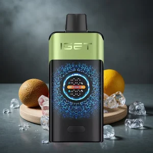 IGET ONE 12000 Puffs Disposable Vape Morango Kiwi Gelo, 2700 mAh, Tela Colorida Curva