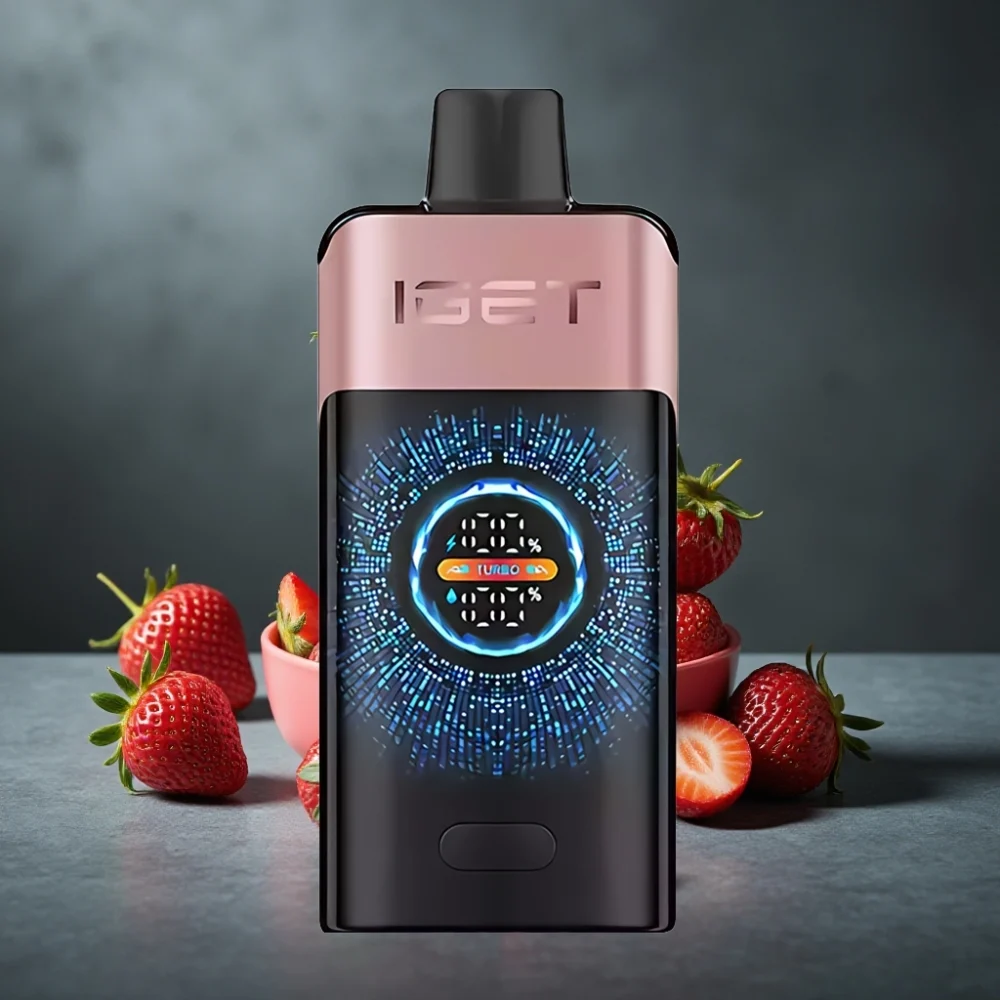 IGET ONE 12000 Puffs Disposable Vape Tela Curva Grande Sabor Morango Chupa Chups 2700mAh