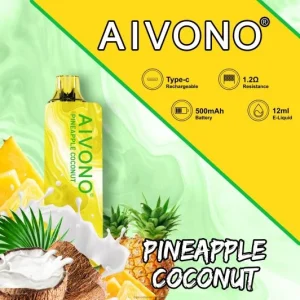 Importação Cigarro Eletrónico Portugal – Aivono AIM GUN 7.000 coco abacaxi FR2FJJ106