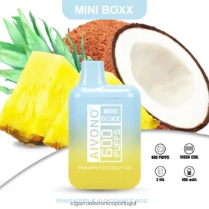 Importação Cigarro Eletrónico Portugal – Aivono AIM MINI BOXX 600 gelo de abacaxi e coco FR2FJJ238