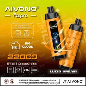 Importação Cigarro Eletrónico Portugal – Aivono Fatpro 22.000 sonho lúcido FR2FJJ7