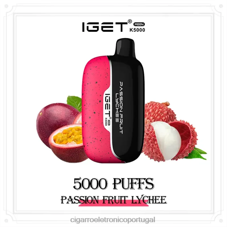 Importação Cigarro Eletrónico Portugal – IGET Moon k5000 lichia de maracujá 280PF10