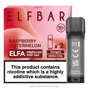 importação cigarro eletrónico portugal RB64330 melancia de framboesa ELFBAR Elfa vagem pré-cheia – 2ml – 20mg (2 embalagens)