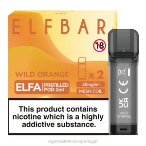 importação cigarro eletrónico portugal RB64340 laranja selvagem ELFBAR Elfa vagem pré-cheia – 2ml – 20mg (2 embalagens)