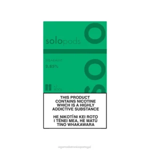Importação Cigarro Eletrónico Portugal – Solo cápsula de reposição pacote com 2 hortelã X8RN862