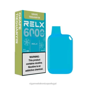 Importação Cigarro Eletrónico Portugal – tieguanyin de uva RELX Crush Pocket 6000 gelado NL26818