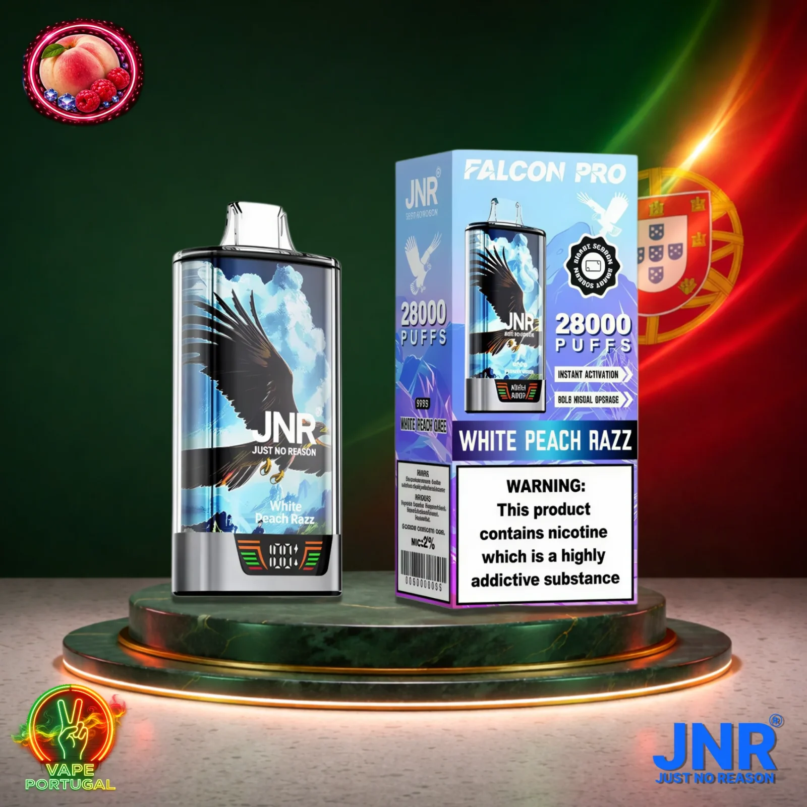 JNR Falcon Pro 28K Puffs | Vape Descartável Portugal 2% Nicotina