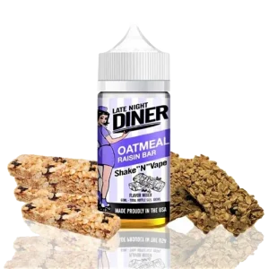 Late Night Diner - Oatmeal Raisin Bar 50ml Shortfill em Frasco de 100ml by Halo