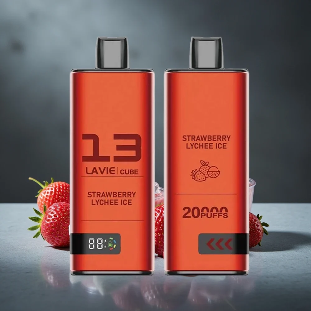 Lavie Cube 20000 Puffs Disposable Vape Morango Lichia Gelo 28ML 600mAh Type C