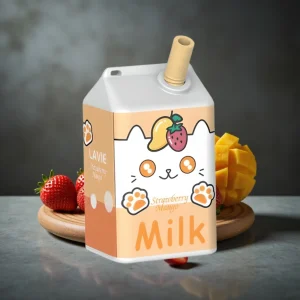 LAVIE Milk 7000 Puffs Morango Manga 16ML 600mAh Recarregável Tipo C