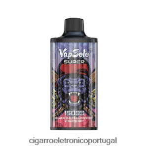 Liquido Cigarro Eletronico Portugal – Vapsolo SUPER vaporizador descartável morango drangofruit gelo preto 4H6N02107