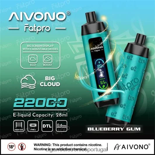 Loja Cigarro Eletronico Portugal – Aivono Fatpro 22.000 goma de mirtilo FR2FJJ9