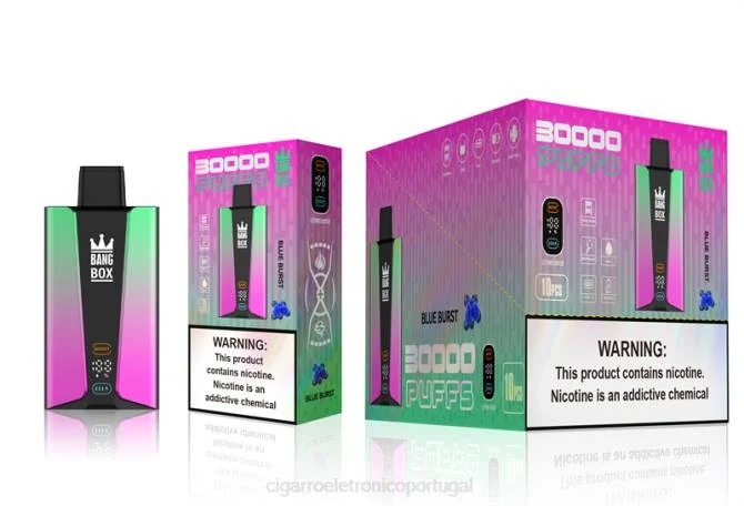 Loja Cigarro Eletronico Portugal – Bang Box Tela inteligente de 30.000 baforadas explosão azul 8T6082