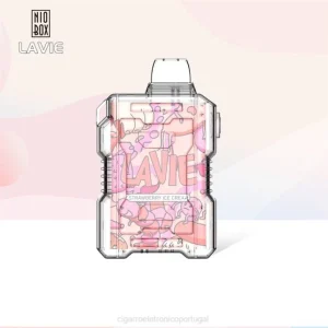 Loja Cigarro Eletronico Portugal – sorvete de morango LAVIE NIO BOX 9.000 baforadas DDN0196