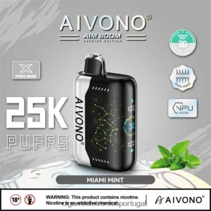 Loja De Cigarro Eletronico Portugal – Aivono AIM BOOM 25.000 hortelã de miami FR2FJJ349
