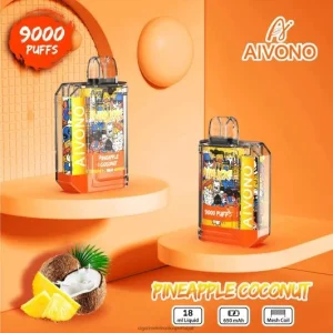 Loja De Cigarro Eletronico Portugal – Aivono AIM XXL Adesivo de boca 9000 transparente coco abacaxi FR2FJJ52