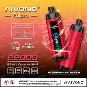 Loja De Cigarro Eletronico Portugal – Aivono Fatpro 22.000 ponche de morango FR2FJJ8