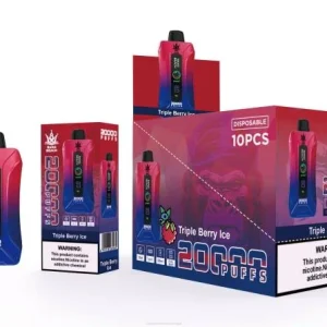 Loja De Cigarro Eletronico Portugal – Bang Beach Vape de tela inteligente de 20.000 sopros gelo de baga tripla 8T608