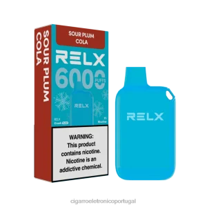 Loja De Cigarro Eletronico Portugal – cola de ameixa azeda RELX Crush Pocket 6000 gelado NL26819