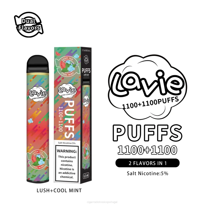 Loja De Cigarro Eletronico Portugal – hortelã exuberante/fresca LAVIE BAR Switch 2.200 baforadas DDN0294