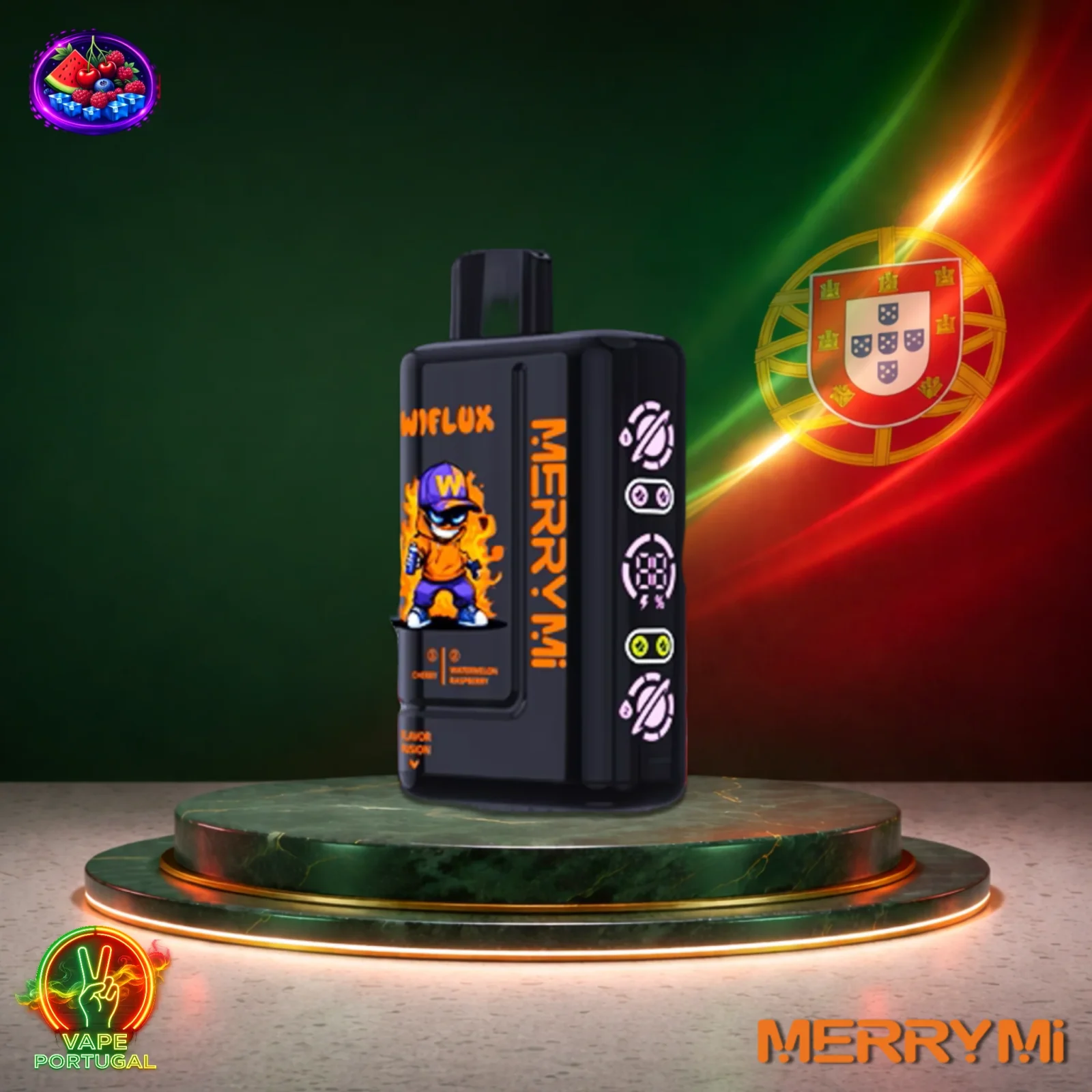 MerryMi WiFlux 24K Puffs | Vape Descartável Portugal 2-5% Nicotina