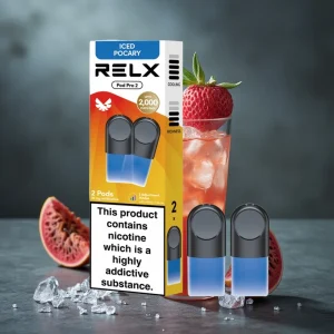 RELX Pod Pro 2 600 puffs 1.8% nicotina 1.9ml sabor Bebida-Gelo Pocary 2 ou 3 pods/pacote