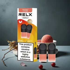 RELX Pod Pro 2 600 puffs 1.9ml 1.8% Nic Sal Lichia do Mar 3 ajustes de voltagem
