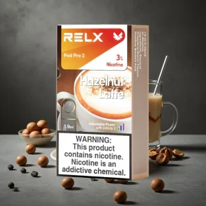 RELX Pod Pro 2 600 puffs 3% nic 1.9ml Avelã Latte 2/3 pods Eco/Smooth/Boost Mode