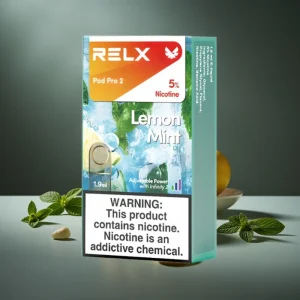 RELX Pod Pro 2 600 puffs 5% nic 1.9ml Limão Menta 3 modos
