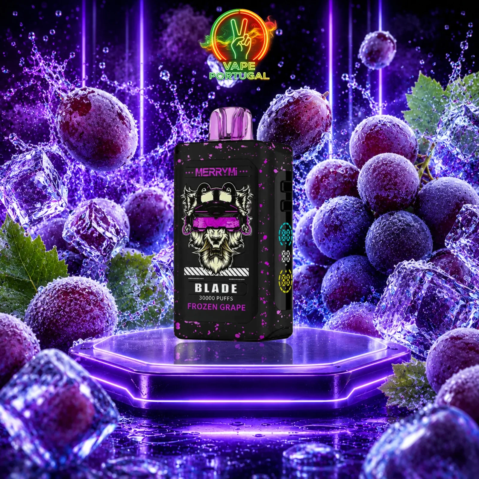 Vape Descartável Frozen Grape – MerryMi Blade 30K
